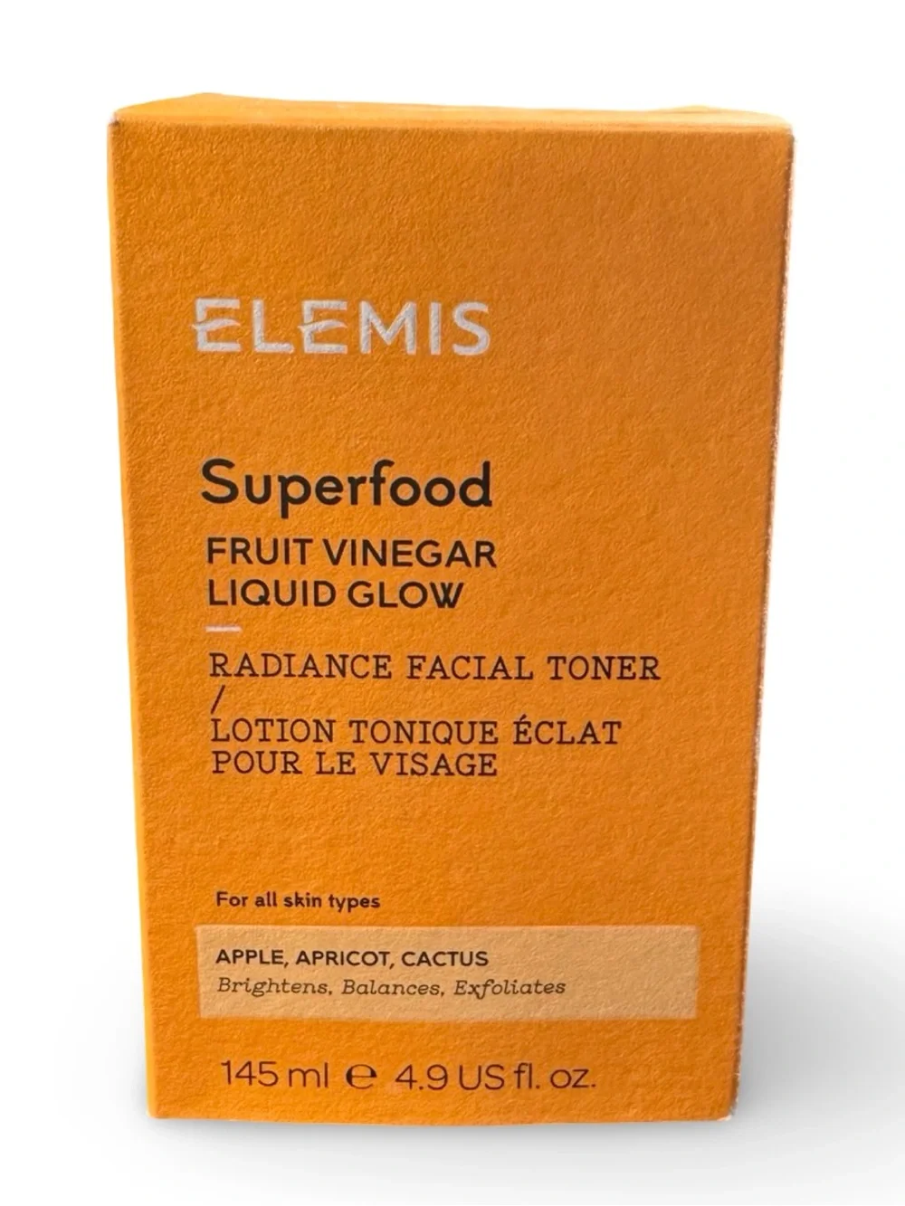 ELEMIS Superfood Fruit Vinegar Liquid Glow Radiance Facial Toner 4.9 oz / 145ml